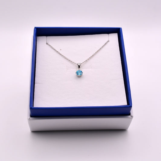 Collana con ciondolo Blu Elettrico